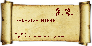 Herkovics Mihály névjegykártya