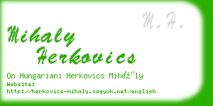 mihaly herkovics business card